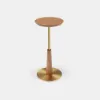 230mm Round Walnut Mid Century Drink Table