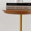 230mm Round Walnut Mid Century Drink Table