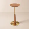 230mm Round Walnut Mid Century Drink Table