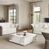 1000mm Square Sintered Stone Block Coffee Table With Storage