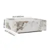 1000mm Square Sintered Stone Block Coffee Table With Storage