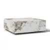 1000mm Square Sintered Stone Block Coffee Table With Storage