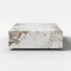 1000mm Square Sintered Stone Block Coffee Table With Storage