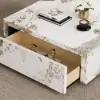 1000mm Square Sintered Stone Block Coffee Table With Storage