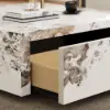1000mm Square Sintered Stone Block Coffee Table With Storage