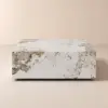 1000mm Square Sintered Stone Block Coffee Table With Storage