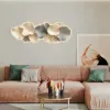 Textured Design Wall Decor in White and Gray with LED Light