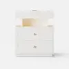 Krila Floating 3-Drawer LED Smart Nightstand with Light Set of 2 – Rectangle – White