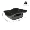 129 cm Oval Sintered Stone Coffee Table with Storage – Black