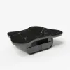 129 cm Oval Sintered Stone Coffee Table with Storage – Black