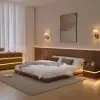 Japanese Style Queen Floor Wood Bed in Walnut – AUD-H1308