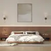 Japanese Style Queen Floor Wood Bed in Walnut – AUD-H1308