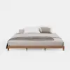 Japanese Style Queen Floor Wood Bed in Walnut – AUD-H1308