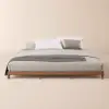 Japanese Style Queen Floor Wood Bed in Walnut – AUD-H1308