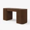 Modern Walnut Standing Computer Desk & Upholstered Swivel Task Chair Set (1500mm ) – AUD-H1309