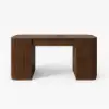 Modern Walnut Standing Computer Desk & Upholstered Swivel Task Chair Set (1500mm ) – AUD-H1309