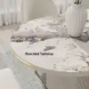 Modern 200 - 240 cm Extendable Oval White Glossy Sintered Stone Dining Table, Seats 6-10