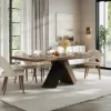 Farmhouse 200 - 240 cm Extendable Rectangular Walnut Dining Table, Seats 6–8