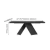 Picture of Farmhouse 160 - 200 cm Extendable Rectangular Black Dining Table, Seats 4–6