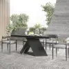Picture of Farmhouse 160 - 200 cm Extendable Rectangular Black Dining Table, Seats 4–6