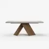 Farmhouse 160 - 200 cm Extendable Rectangular Concrete Gray Dining Table, Seats 4–6