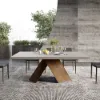 Farmhouse 200 - 240 cm Extendable Rectangular Concrete Gray Dining Table, Seats 6–8