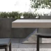Farmhouse 200 - 240 cm Extendable Rectangular Concrete Gray Dining Table, Seats 6–8