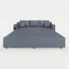 Modern 210 cm 3-Seater PU Leather Sleeper Sofa with Speaker & USB