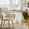 Silexa Modern 220 cm Rectangular Glossy Sintered Stone Dining Table, Seats 8