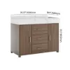 Modern 990mm Walnut Sintered Stone Top Bathroom Vanity Set