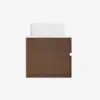 Modern 80 cm Floating Single Bathroom Vanity with Stone Resin Top, Ceramic Basin – Walnut – Faux Marble Vessel