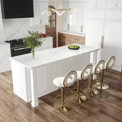 180 cm Modern White Sintered Stone Kitchen lsland with Wine Storage