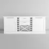 180 cm Modern White Sintered Stone Kitchen lsland with Wine Storage