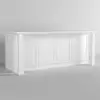 180 cm Modern White Sintered Stone Kitchen lsland with Wine Storage