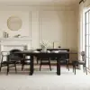 Japandi 140 - 220 cm Extendable Black Dining Table, Seats 4-8