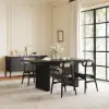 Japandi 140 - 220 cm Extendable Black Dining Table, Seats 4-8