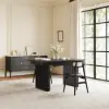 Japandi 140 - 220 cm Extendable Black Dining Table, Seats 4-8