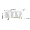 Modern 180 cm Glossy White Wood Sideboard with Cabinets & Adjustable Shelves – Whiteyellow Buffet Kitchen
