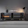 Picture of Modern 180 cm Glossy Black Wood Sideboard with Cabinets & Adjustable Shelves – Blcakyellow Kitchen Cabinet