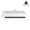 Modern 1000 mm Square Sintered Stone Block Coffee Table with 2 Drawers
