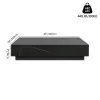 Modern 100 cm Square Sintered Stone Block Coffee Table with 2 Drawers