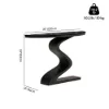 Modern 99 cm Demilune Console Table with Sintered Stone Top