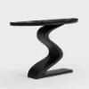 Modern 99 cm Demilune Console Table with Sintered Stone Top
