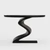 Modern 99 cm Demilune Console Table with Sintered Stone Top