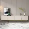 Grovyn 240 cm Sintered Stone Top Fluted TV Unit with Spacious Cabinets – 45cm