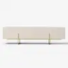 Grovyn 240 cm Sintered Stone Top Fluted TV Unit with Spacious Cabinets – 45cm