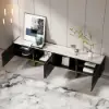 Grovyn 240 cm Sintered Stone Top Fluted TV Unit with Spacious Cabinets