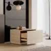 Sintered Stone 1-Drawer Bedside Table, 2er Set