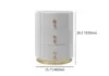 Sintered Stone Top 3-Drawer Round Velvet Nightstand, Set of 2