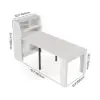 Picture of Farmhouse 180 cm Extendable Rectangular White Dining Table with Sideboard, Seats 4-5